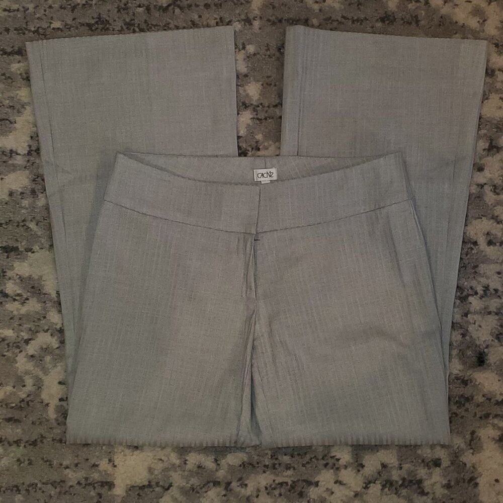 CACHE Casual Dress Pants Gray sz 4 EUC